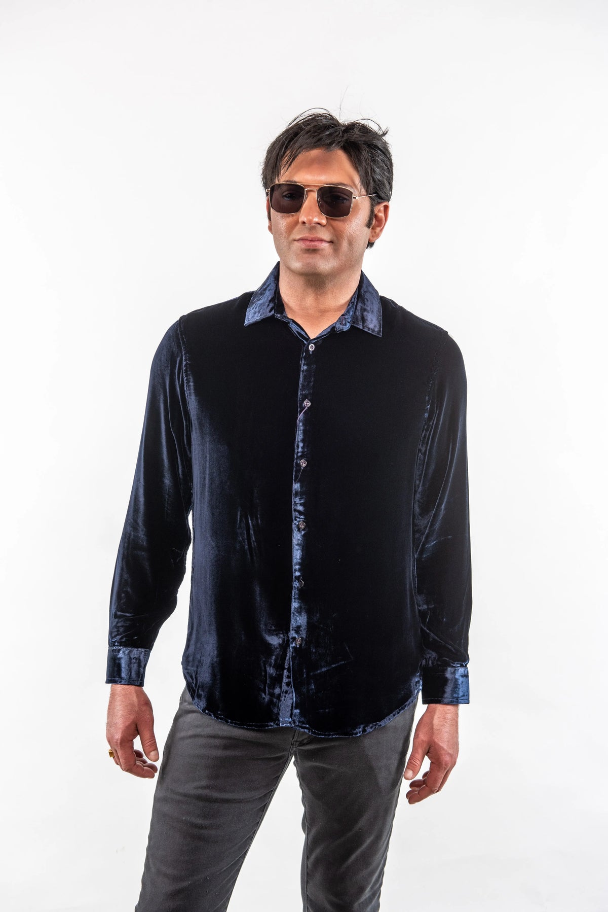 Ned Black Navy Sport Shirt Lords of Harlech