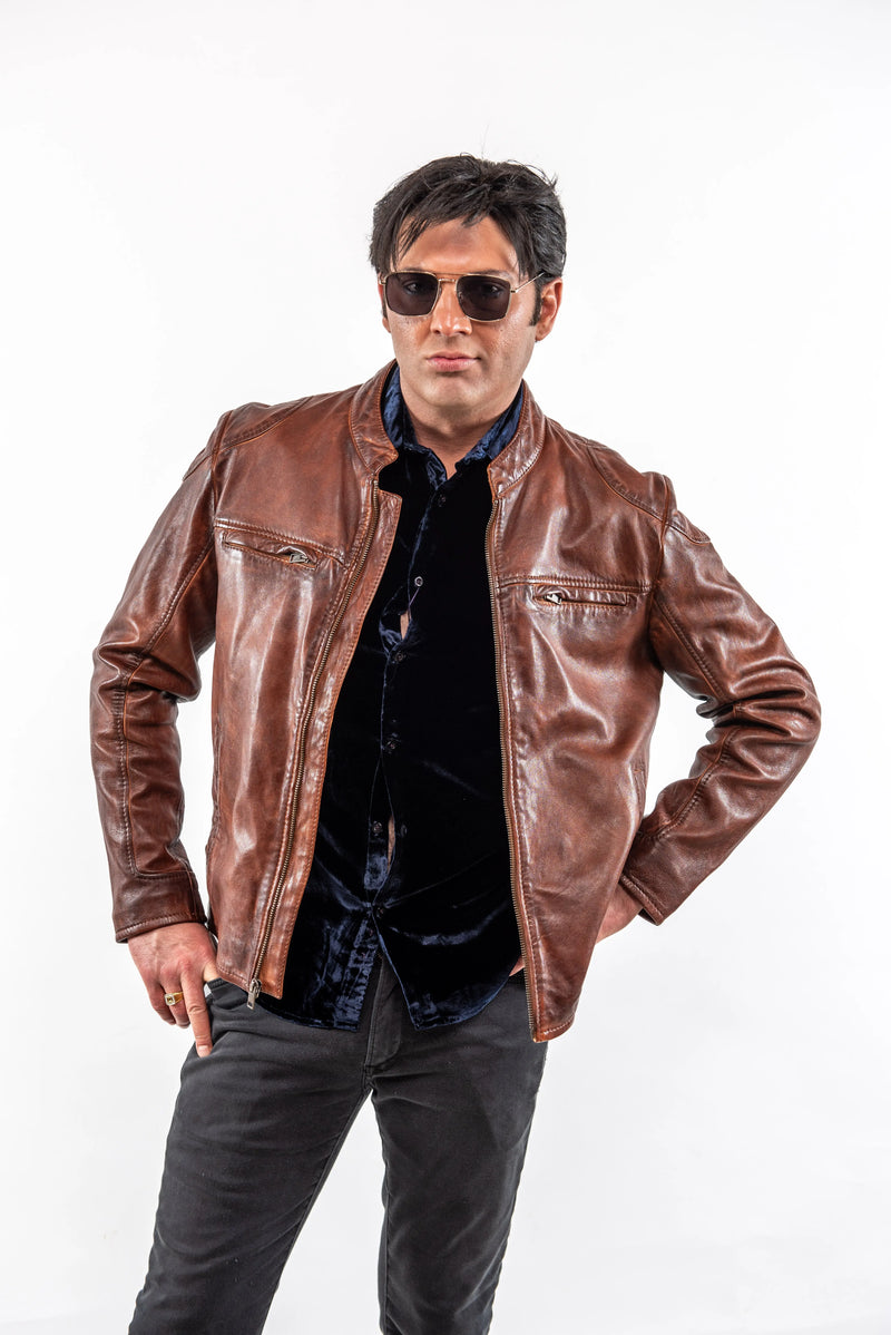 Chopa UF Leather Jacket - Whiskey Mauritius