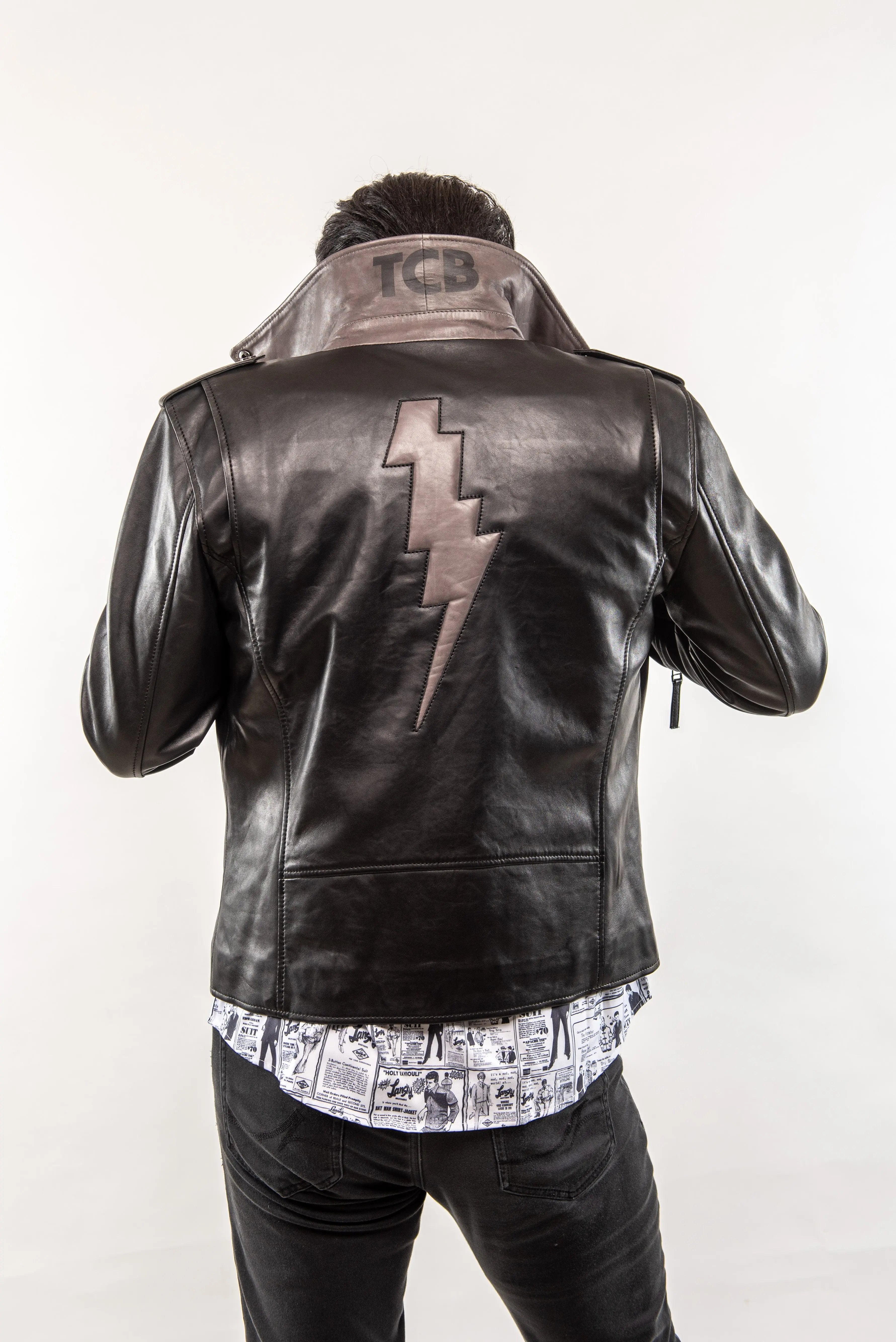 TCB☆ジャケット　42 Elvis Style TCB Leather Jacket – Classic Rock 'n' Roll Tribute