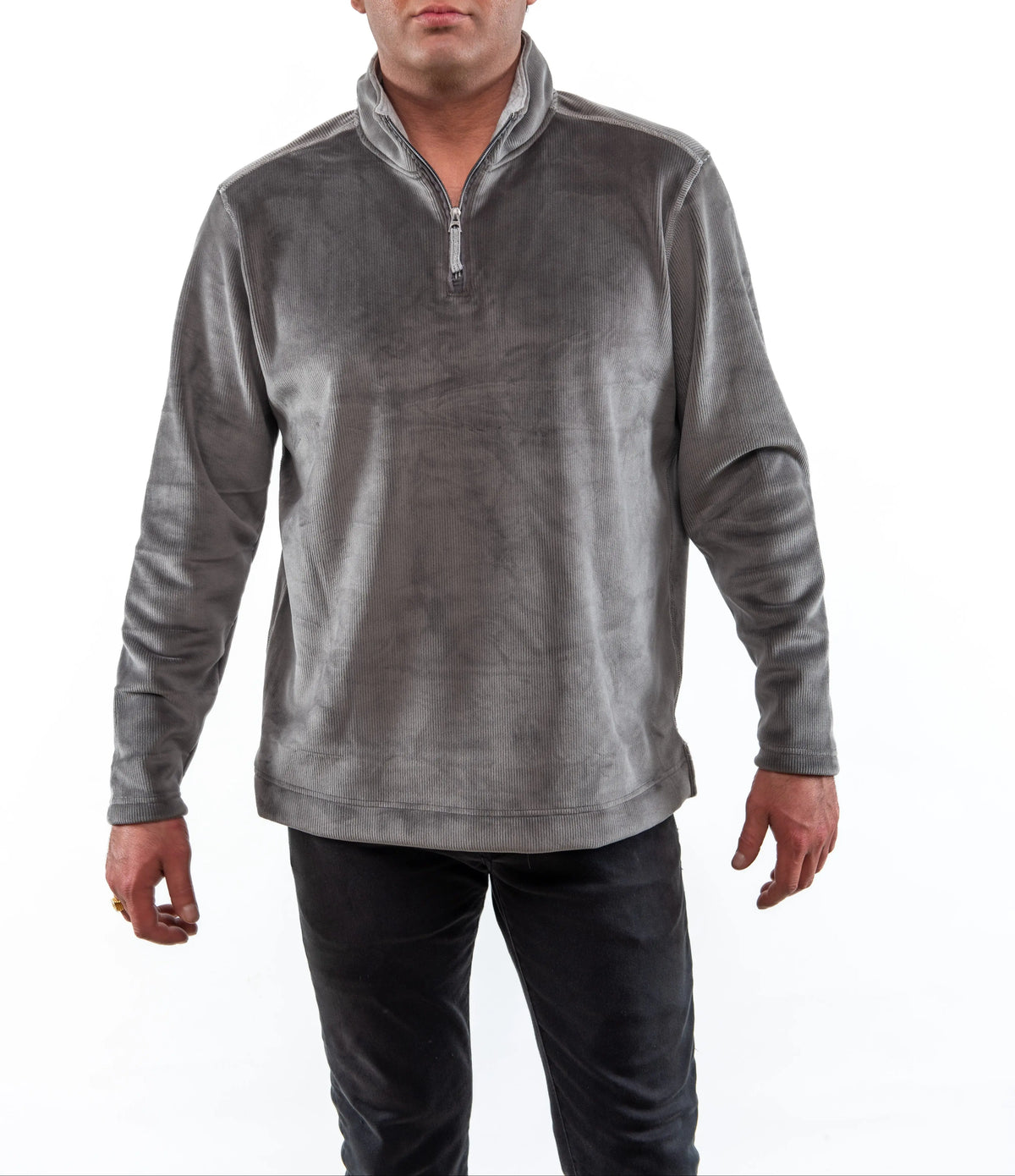 Sueded Cord Pullover - Vintage Grey True Grit