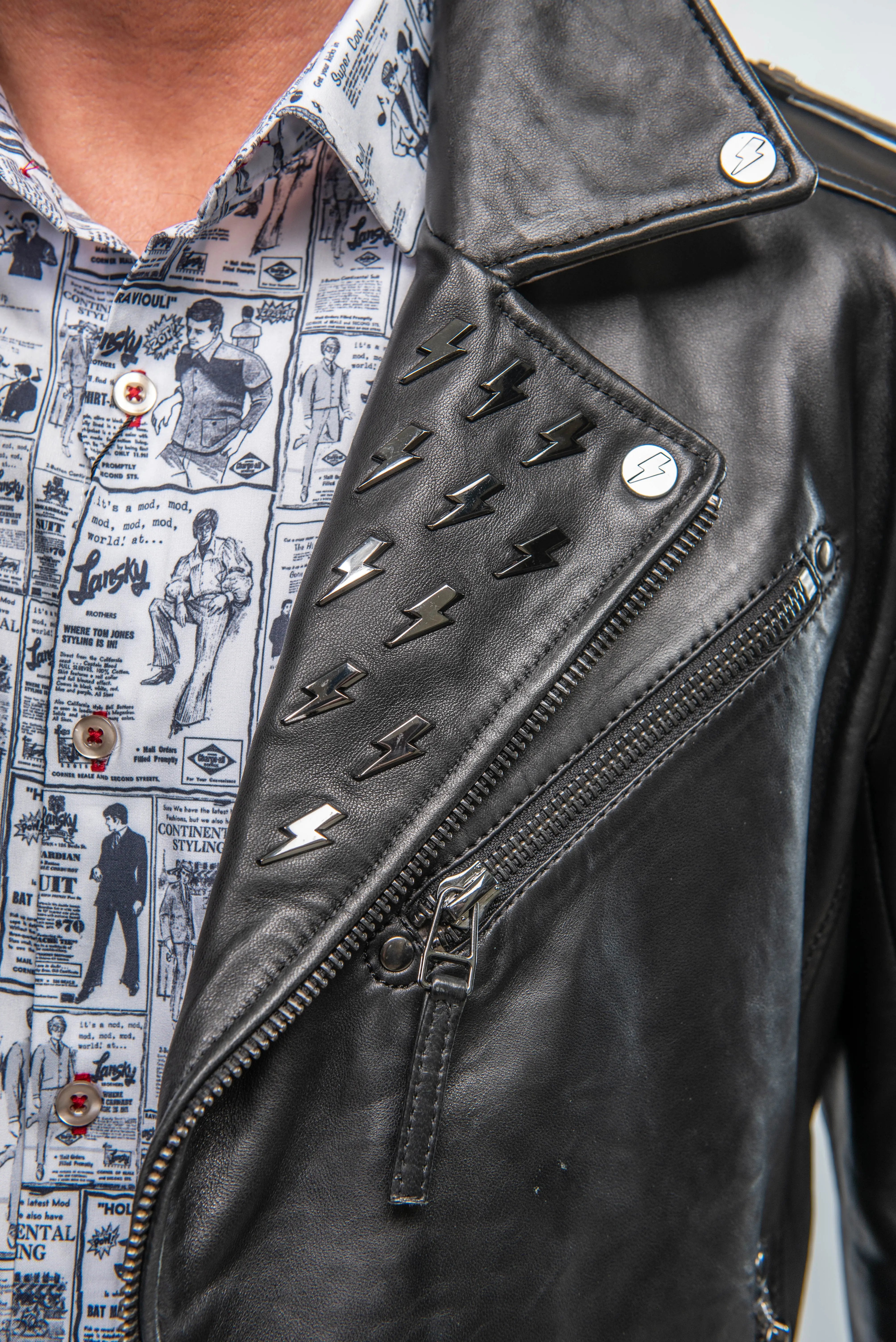Elvis Style TCB Leather Jacket – Classic Rock 'n' Roll Tribute