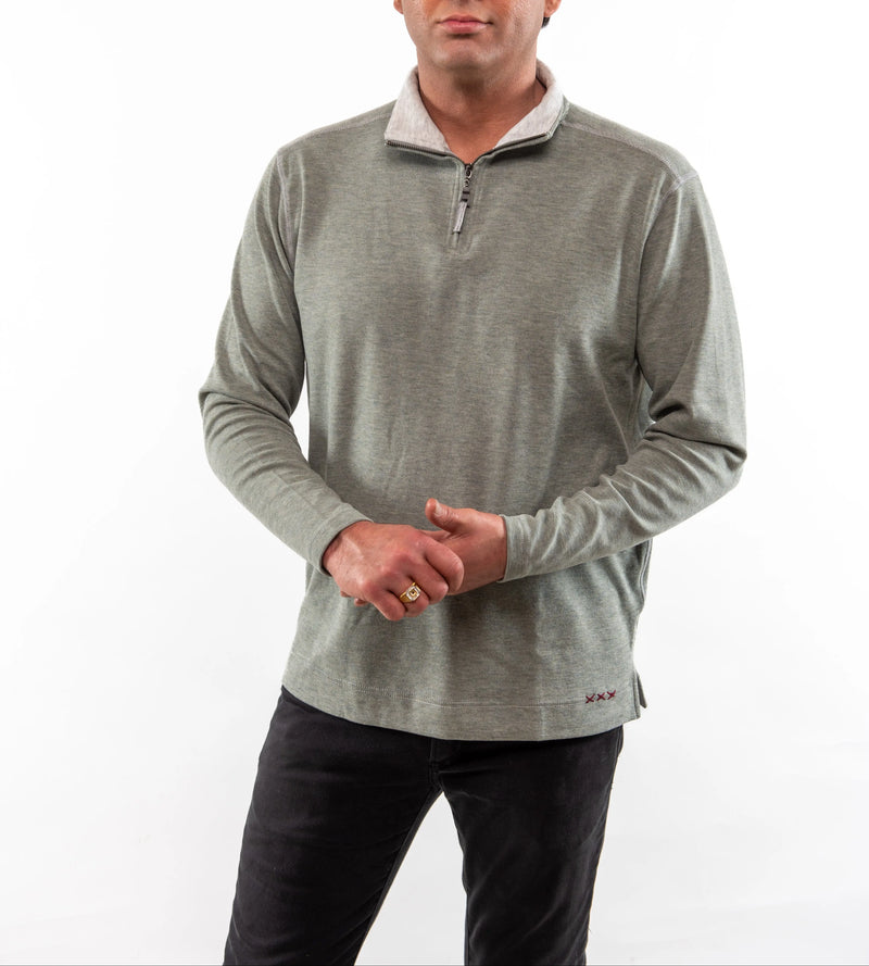 Daybreak 1/4 Zip Pullover - Olive True Grit