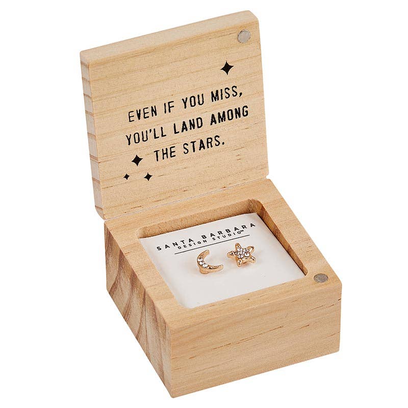Treasure Box Earrings - Reach for the Moon