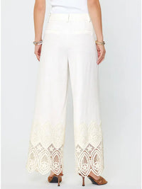 Crochet Lace Hem Pants