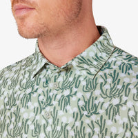 Versa Polo Classic Fit  - Fog Green Cacti Floral