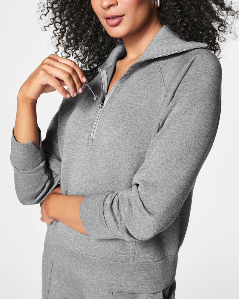 AirEssentials Half Zip - Medium Heather Grey