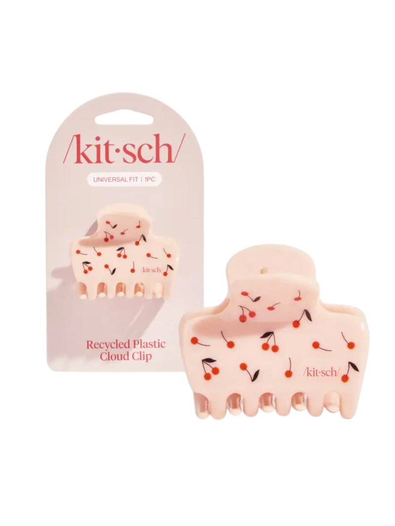 Recycled Plastic Medium Cloud Clip - Cherry Print Kitsch