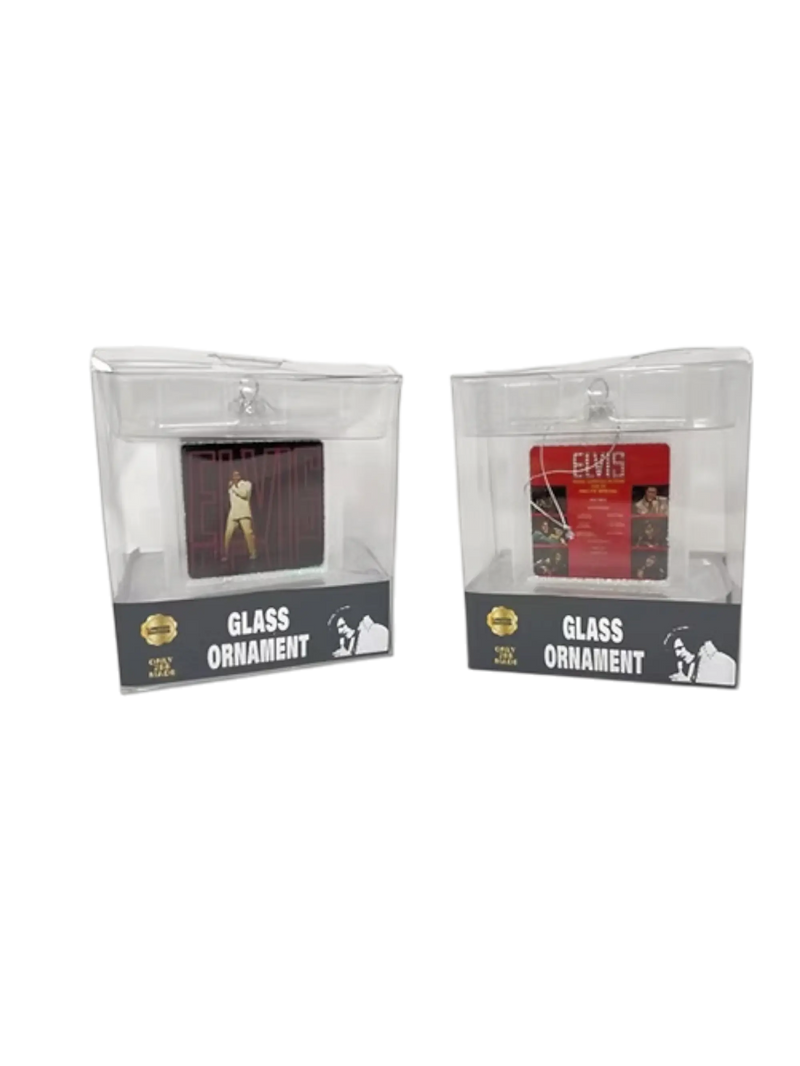 ELVIS PRESLEY MARQUEE GLASS ORNAMENT Lansky Bros.