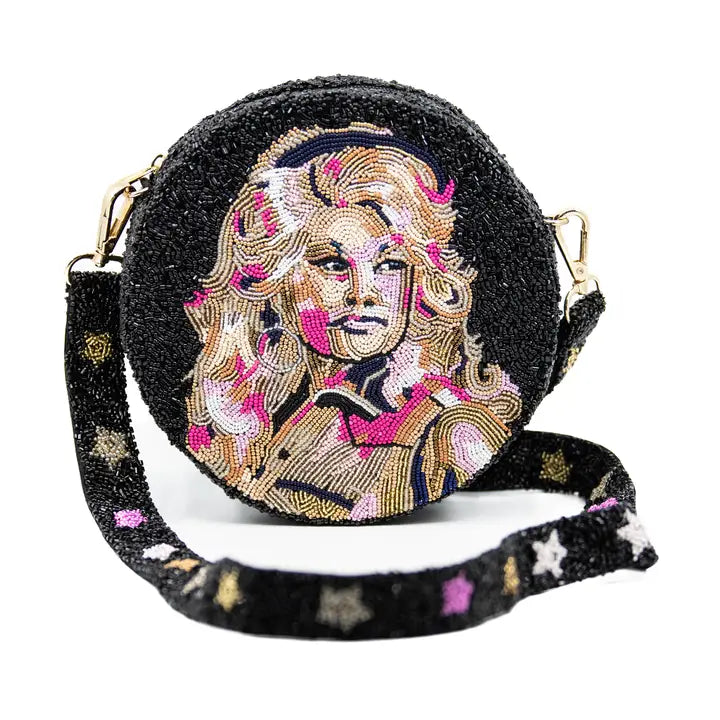 Dolly Black Beaded Purse