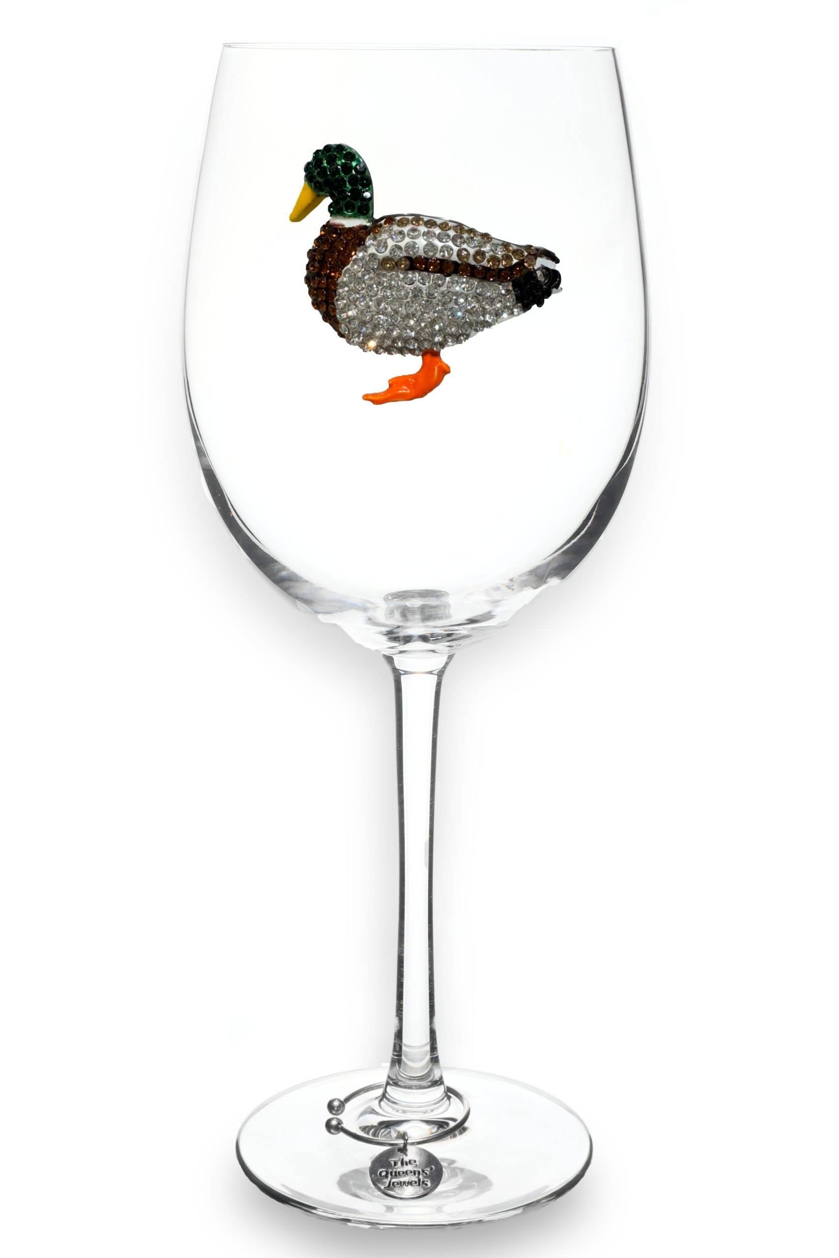 Mallard Duck Stemmed Wine Glass The Queens' Jewels®
