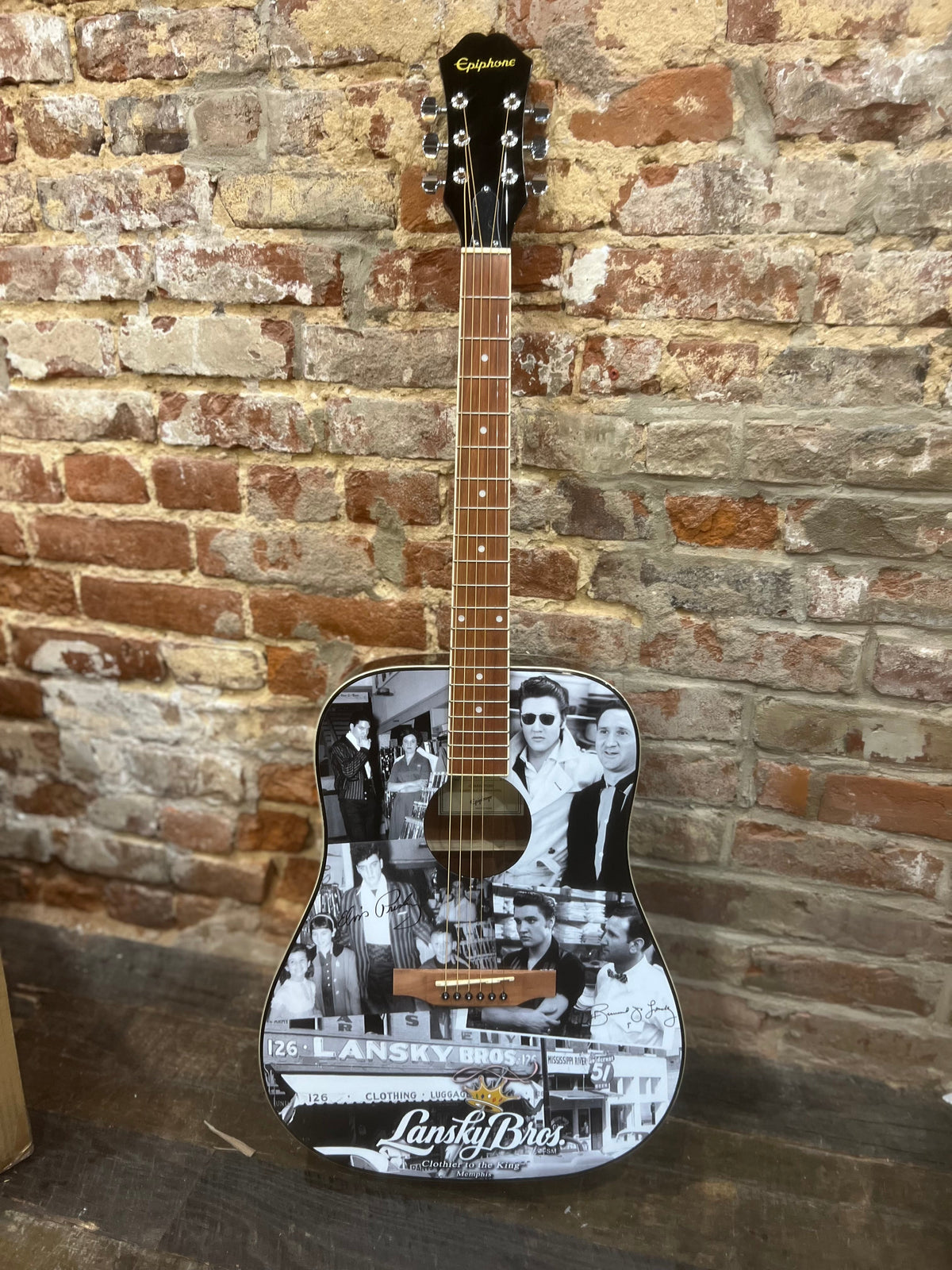 Lansky Bros. Collage Guitar Clothier to The King