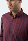 Maroon Plaid Performance Shirt