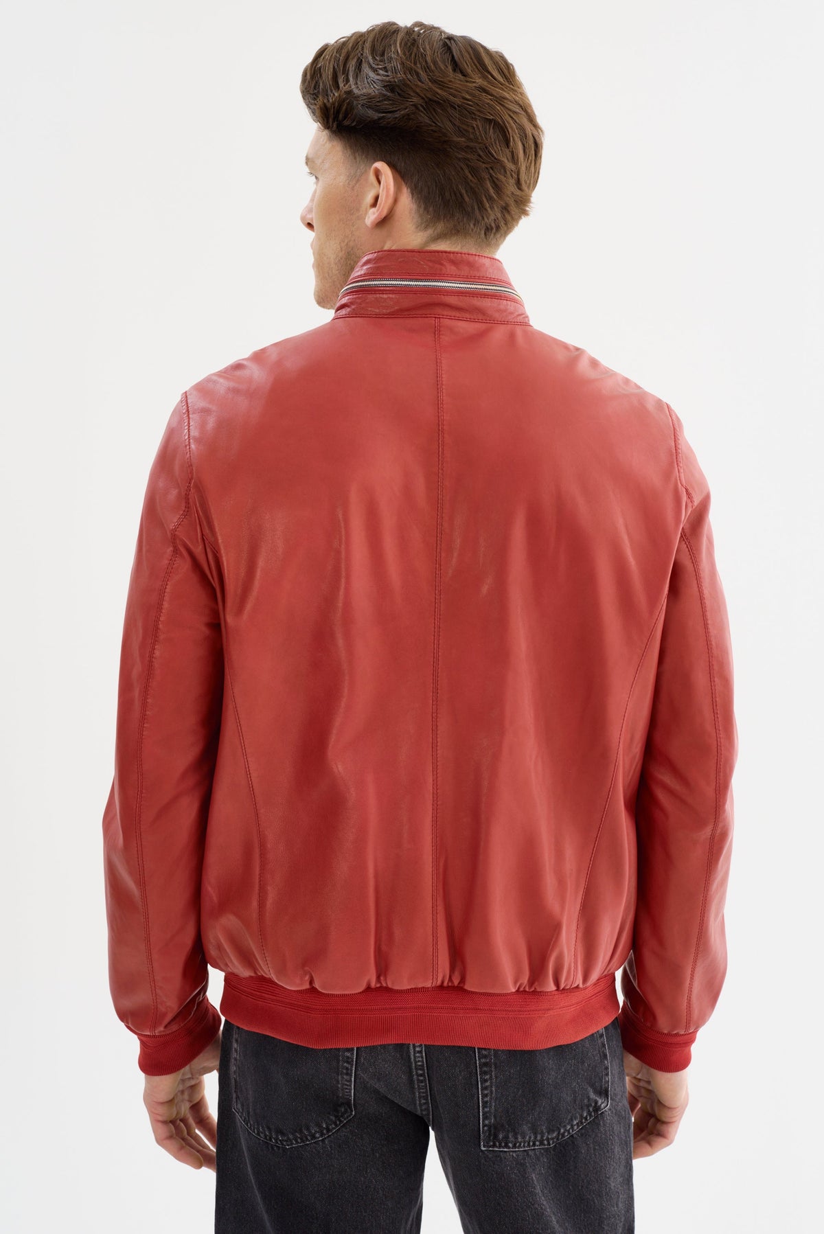 Andrea Red Leather Jacket Regency