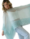 ANTOINETTE A ICE BLUE PONCHO