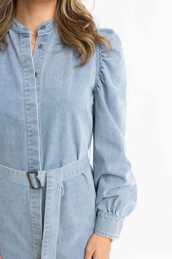 Denim Puff Sleeve Dress