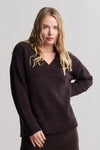 CozyChic® V-Neck Pullover - Umber Queen of Sparkles