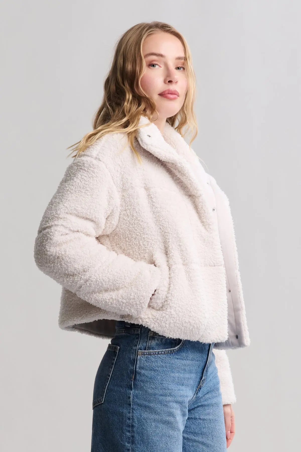 Brushed CozyChic® Puffer Jacket - Sand Dune Barefoot Dreams