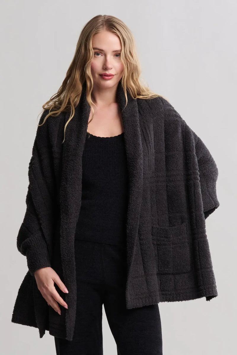 CozyChic® Cotton Tonal Plaid Blanket Wrap Barefoot Dreams
