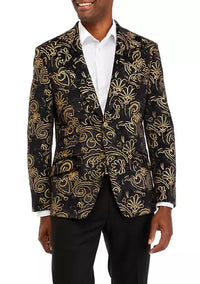 Black and Gold Velvet Sport Coat