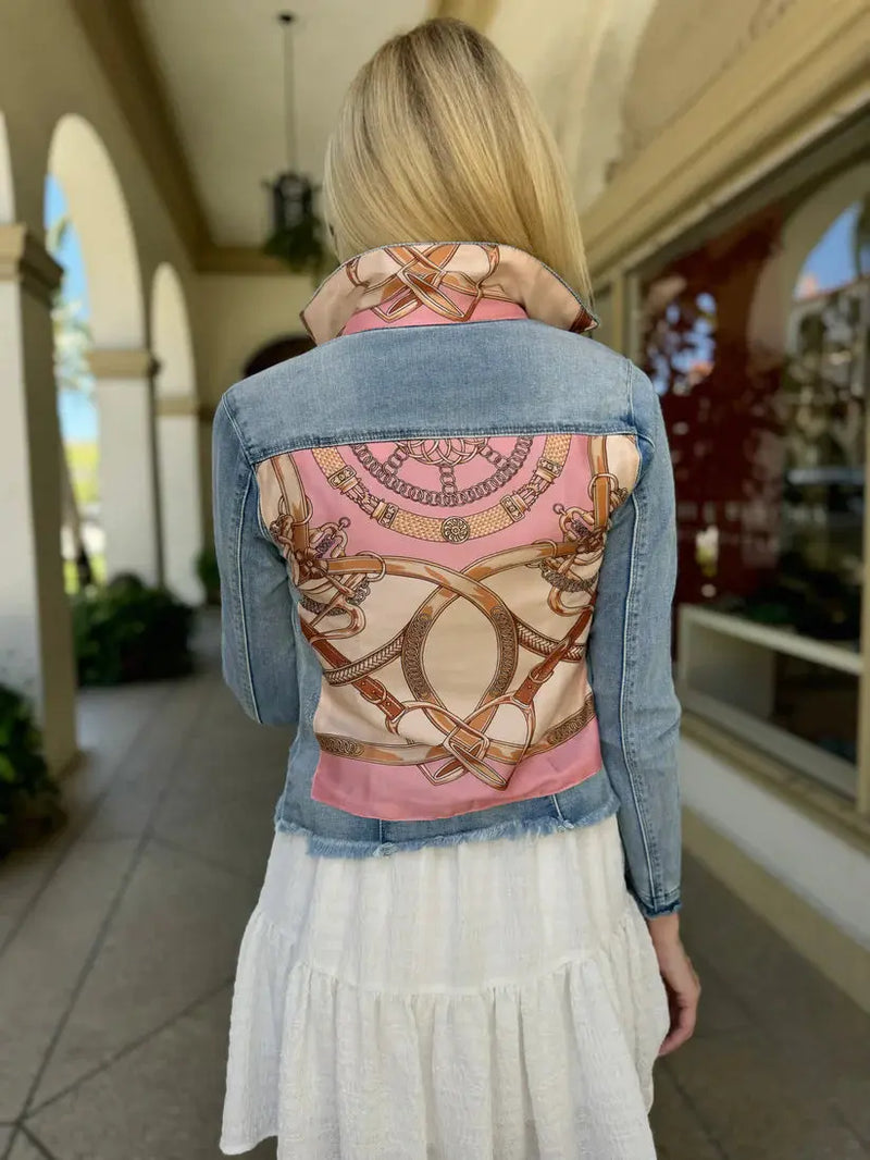 The Light Denim Jacket / Pink Stirrup STACY BRADLEY