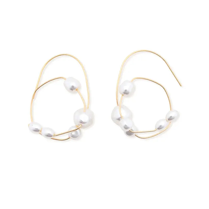 Camilla Beaded Hoops Leslie Curtis