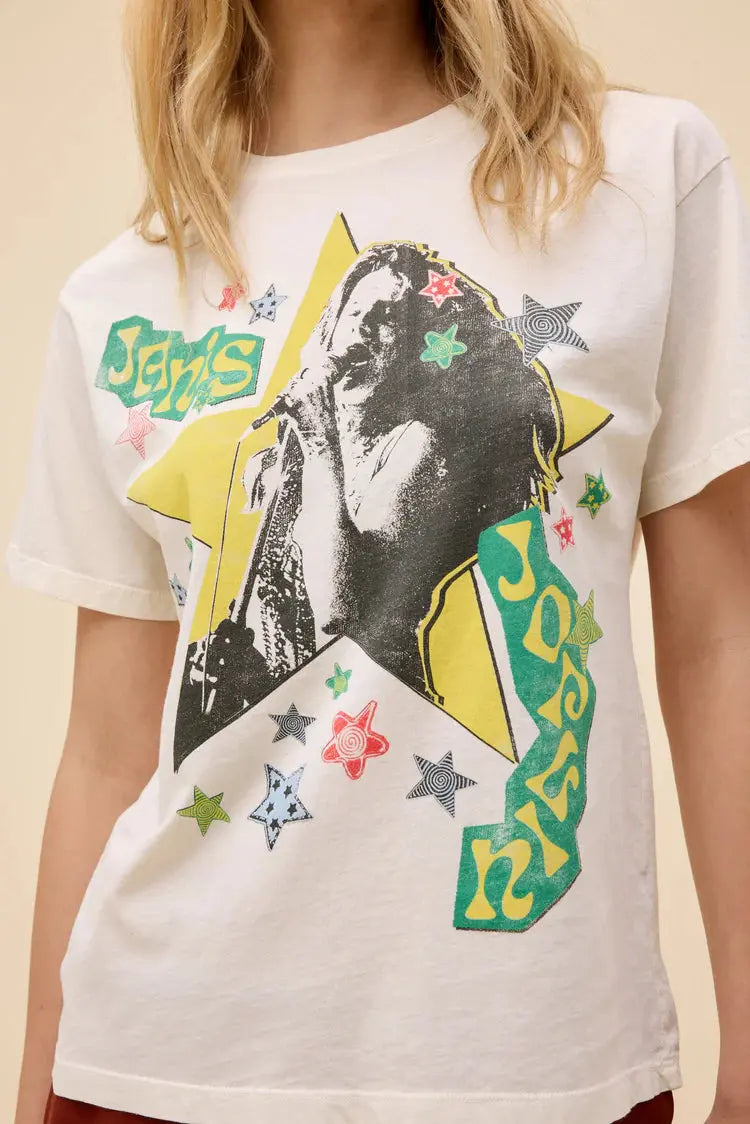 Janis Joplin Scrapbook Art Boyfriend Tee DAYDREAMER