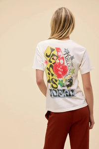 Janis Joplin Scrapbook Art Boyfriend Tee DAYDREAMER