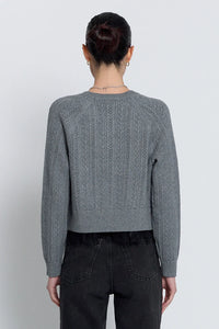 Scarlet Lace Trim Cardigan