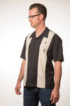 Three Star Panel Bowling Shirt - Black