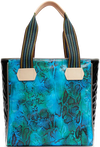 Cade Classic Tote – Colorful Tote with Quilted Patent Sides Consuela