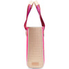 XO Classic Tote – Pink Embroidered Patent Bag Consuela
