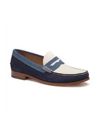 Baldwin Suede Penny Loafer -Navy English