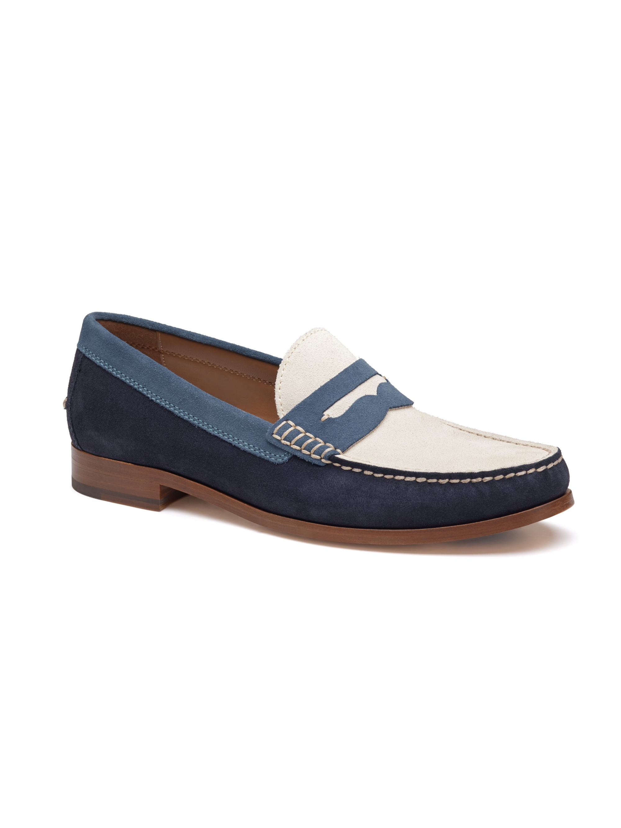 Baldwin Suede Penny Loafer -Navy English
