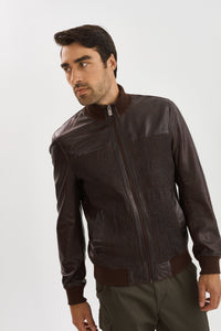 Como Brown Leather Jacket