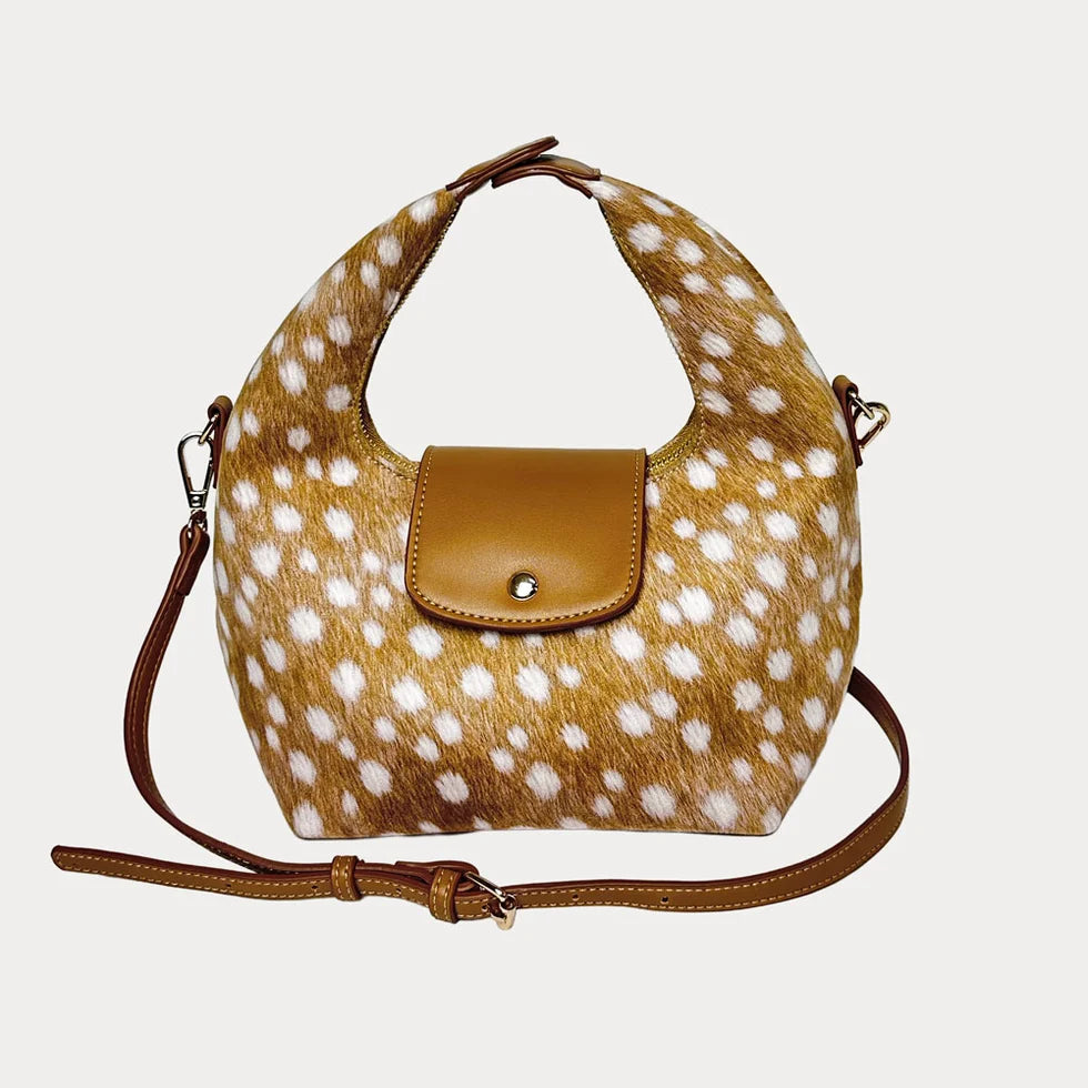 Courtney Animal Printed Suede Crossbody