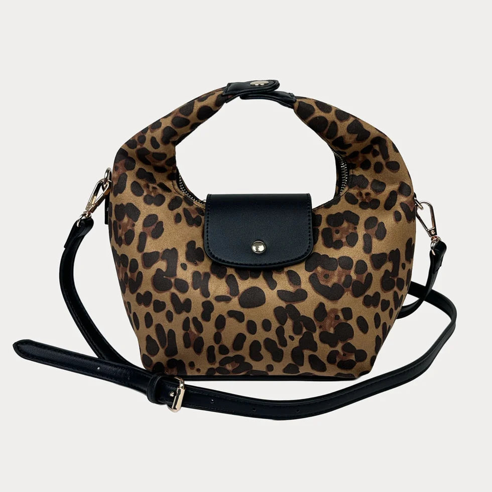 Courtney Leopard Suede Crossbody