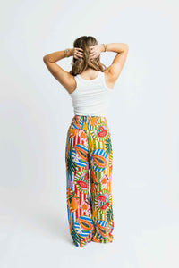 Tropical Island Fruit Smock Waist Pant