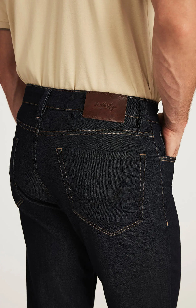 Side view of 34 Heritage Charisma Relaxed Straight Jeans in Rinse Vintage