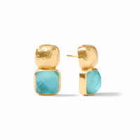 Catalina Gemstone Earring - Iridescent Bahamian Blue