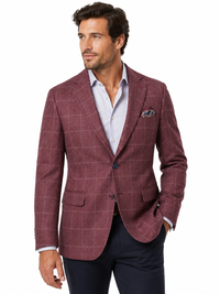 Sherwood Red Windowpane Sport Coat
