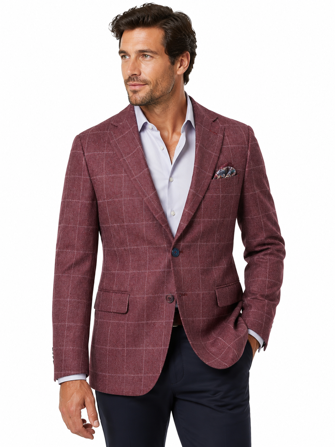 Sherwood Red Windowpane Sport Coat