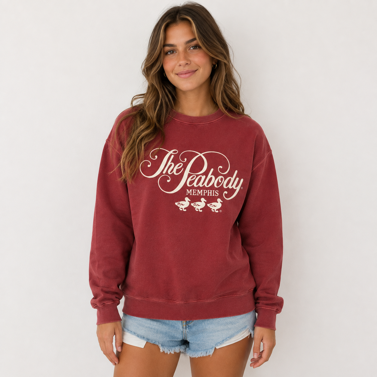The Peabody Coastal Crewneck Sweatshirt - Scarlett