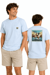 Peabody Stamp Tee - Light Blue