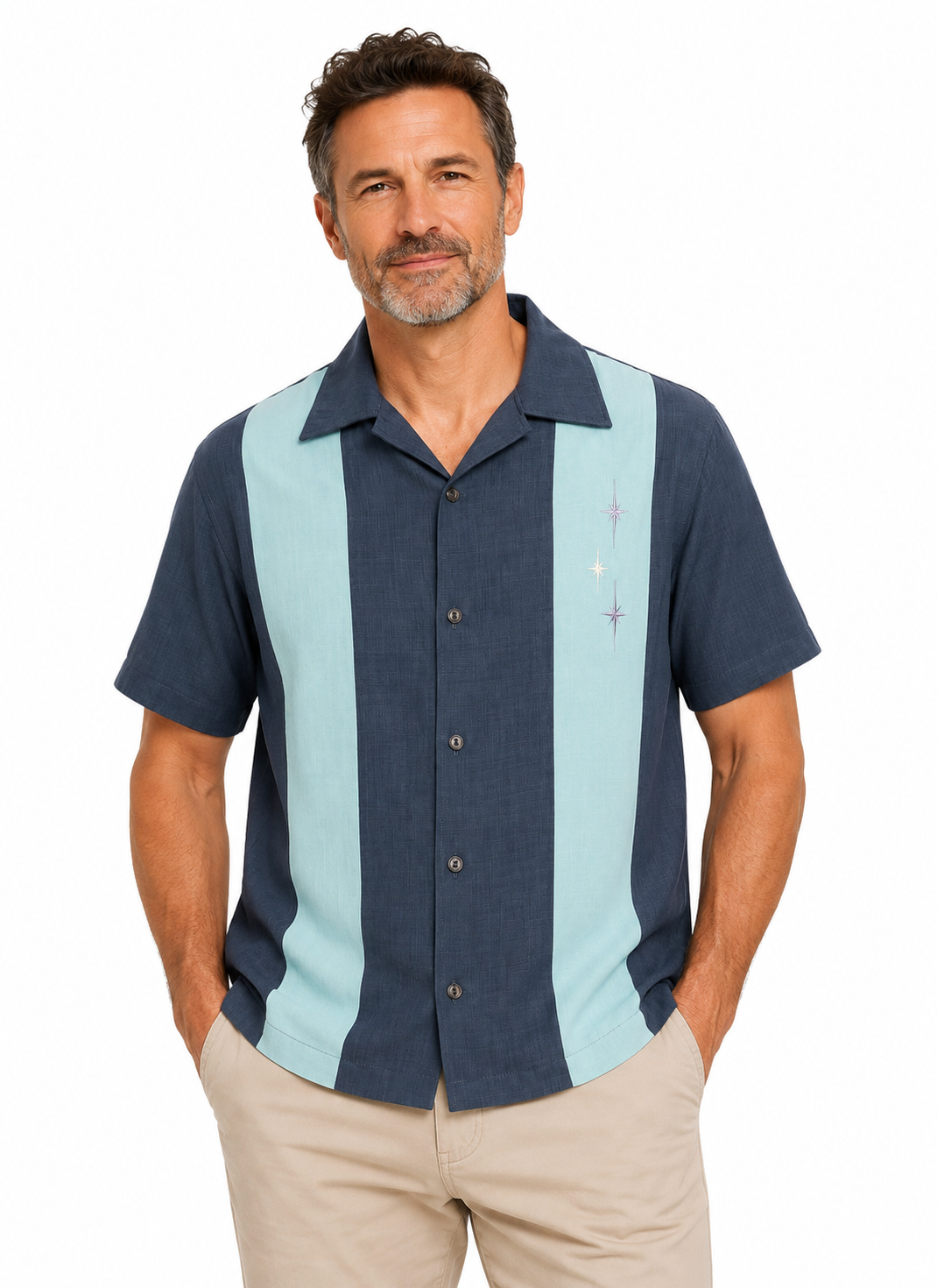 Three Star Panel Retro Shirt