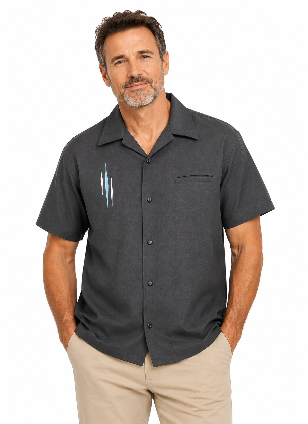 The Triple Diamond Retro Shirt - Black