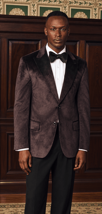 Plum Velvet Tuxedo Jacket