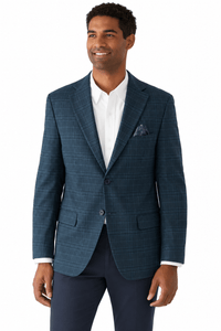 Deep Teal Windowpane Sport Coat