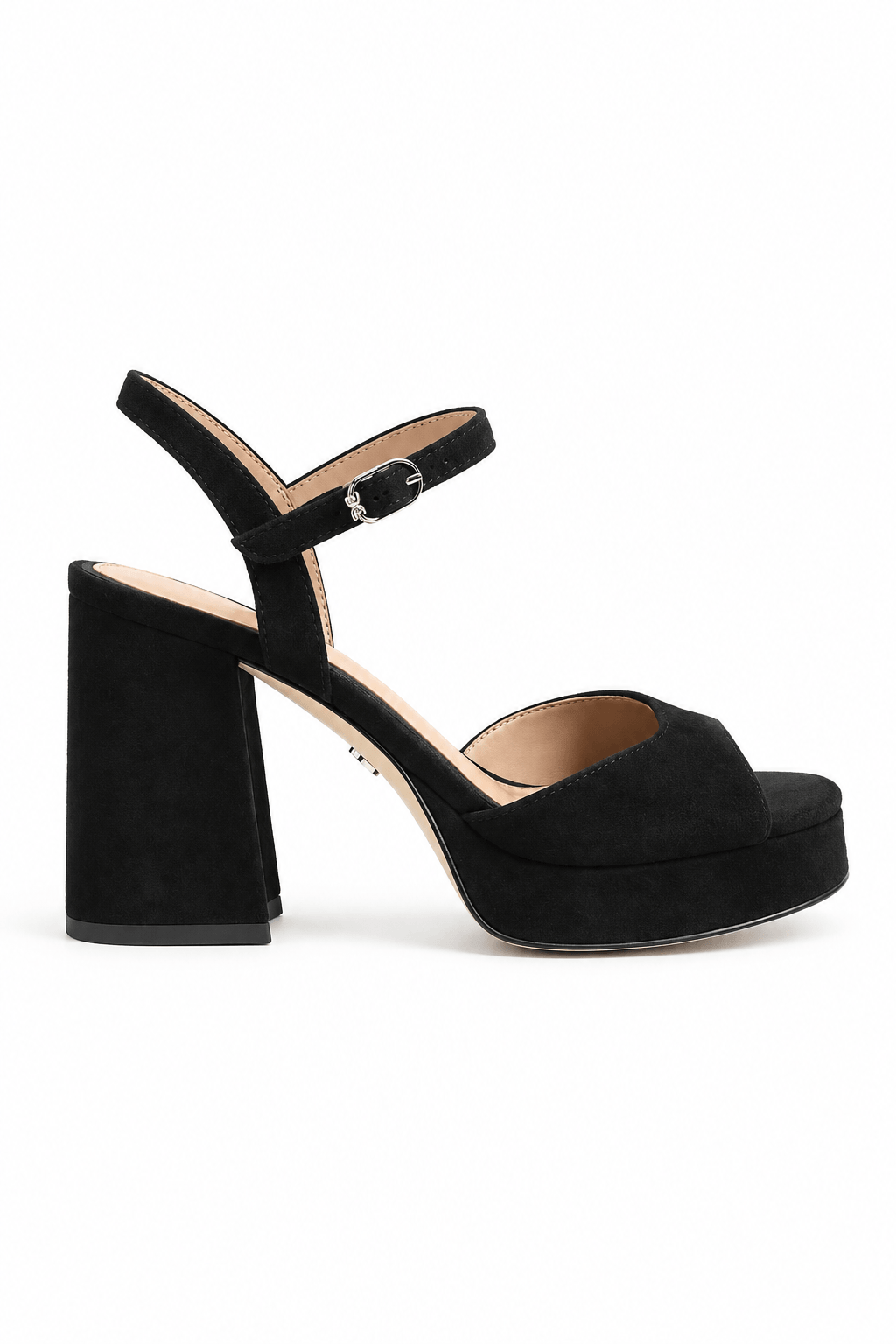 Fleur Platform Sandal - Black Suede
