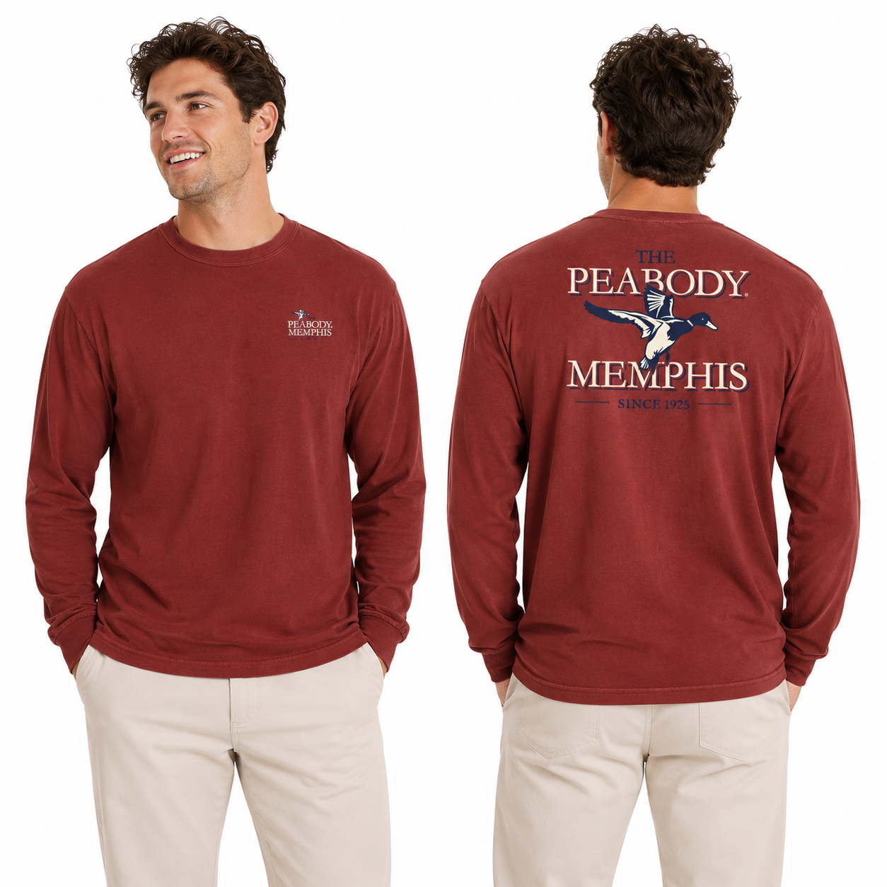 Peabody Memphis Long Sleeve Duck In Flight Tee