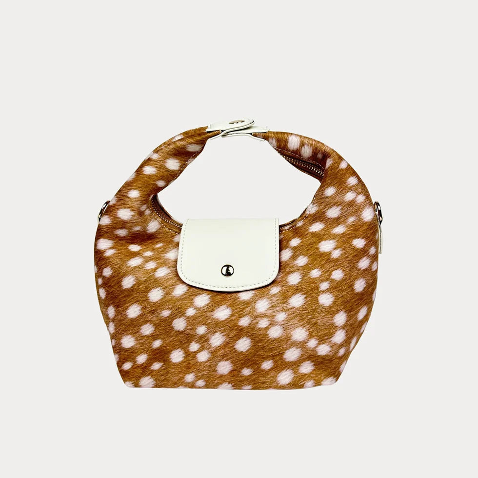 Courtney Animal Printed Suede Crossbody